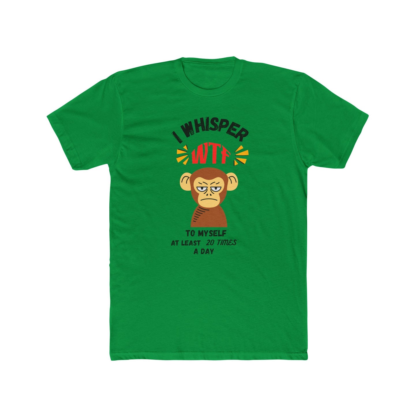 WTF Whisper Monkey T-Shirt — Funny Graphic Tee (“I Whisper WTF to Myself…”)