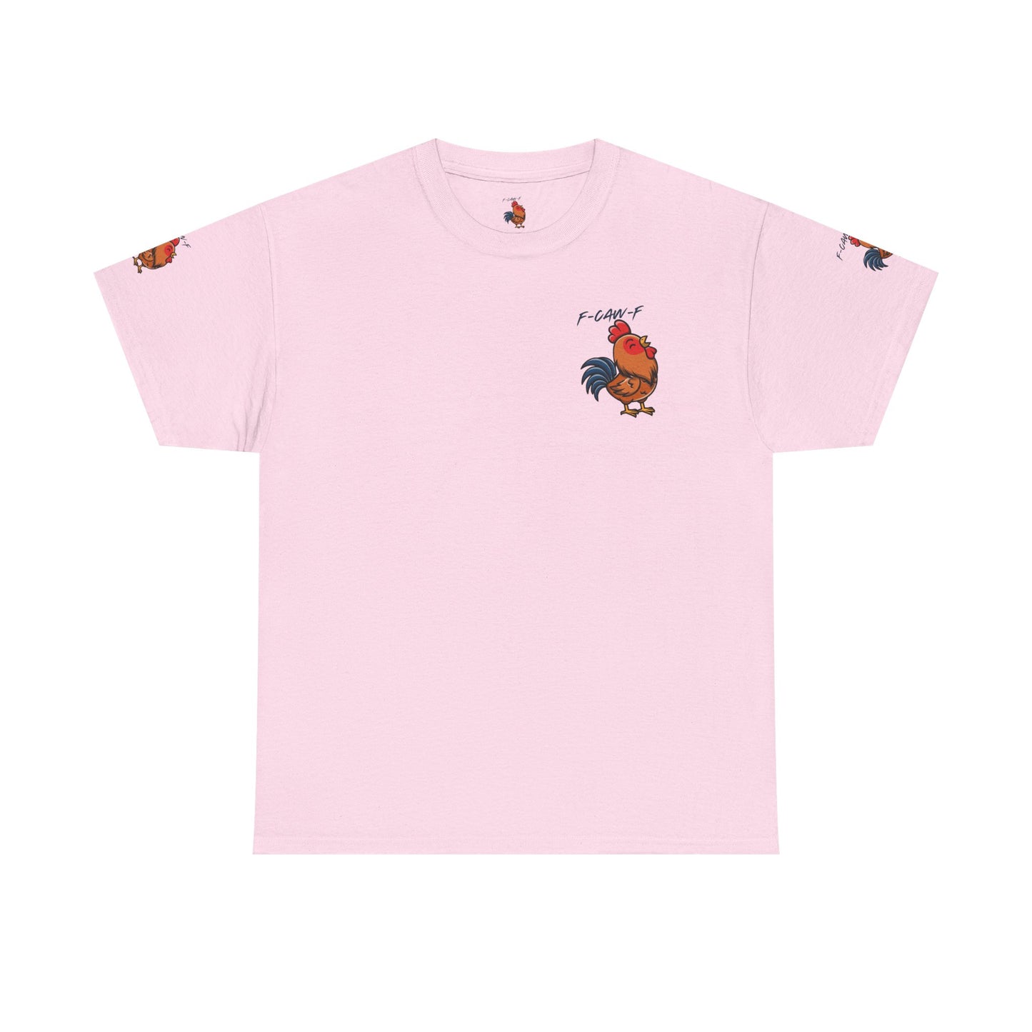 Rooster Graphic Tee — 'F-CAW-F' Funny Farm Animal T-Shirt