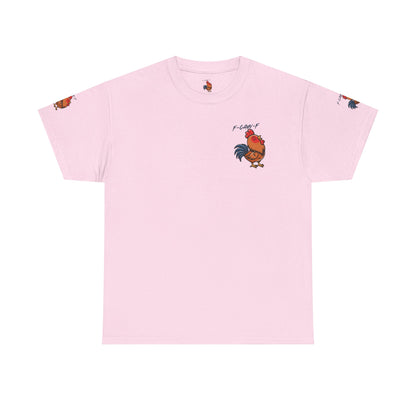 Rooster Graphic Tee — 'F-CAW-F' Funny Farm Animal T-Shirt