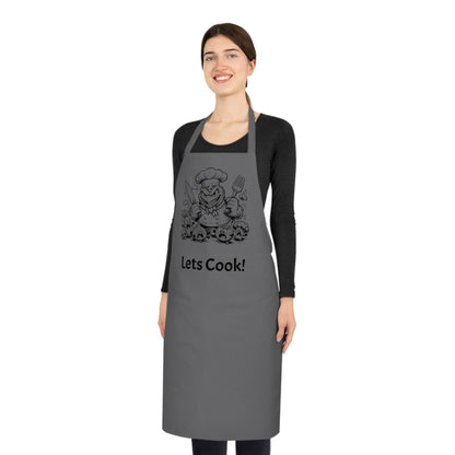 Skull Chef Cotton Apron — Gothic Chef Skull Kitchen Apron
