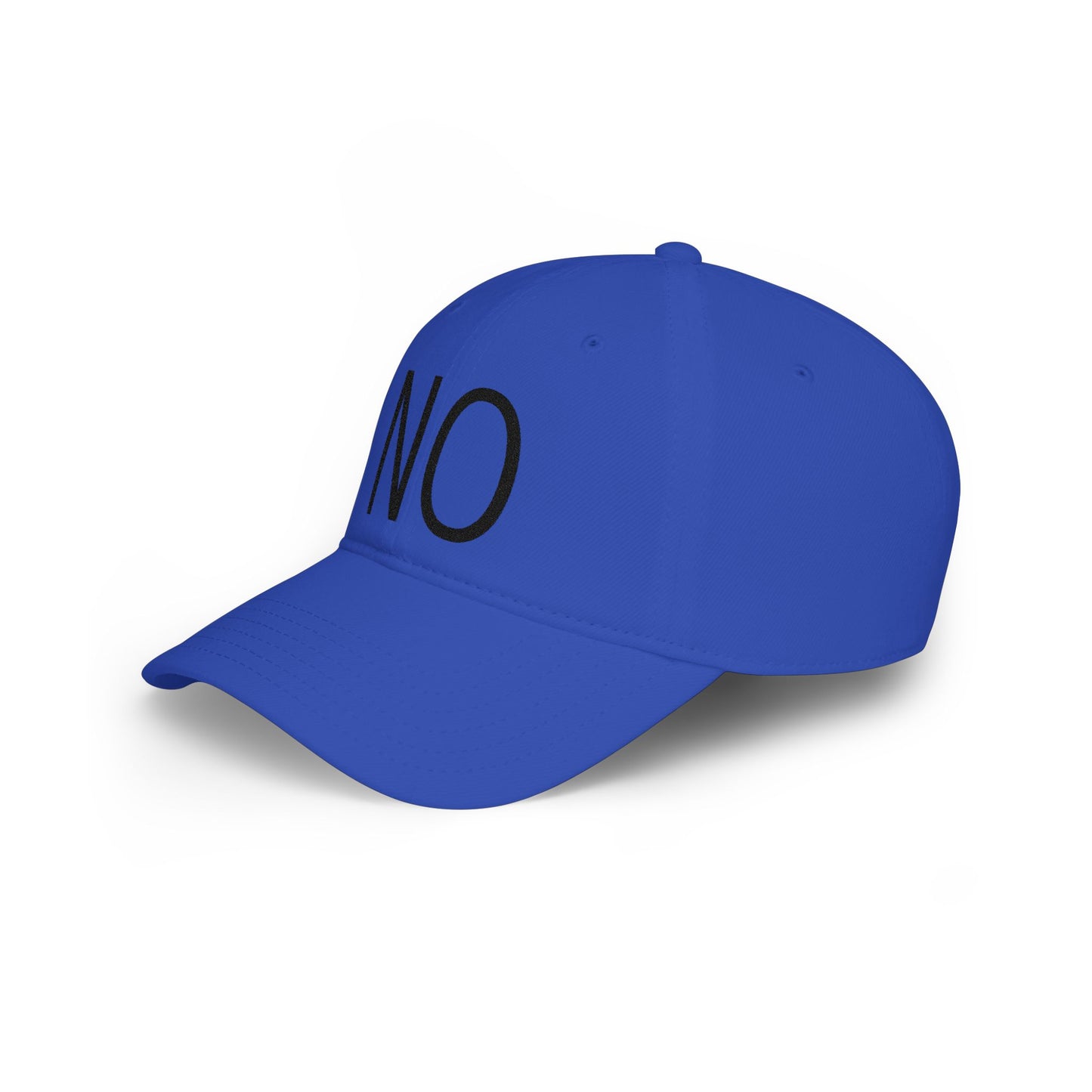NO Embroidered Cap — Bold Red Low-Profile Baseball Hat