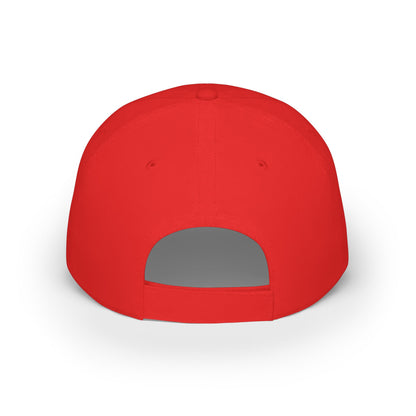 NO Embroidered Cap — Bold Red Low-Profile Baseball Hat