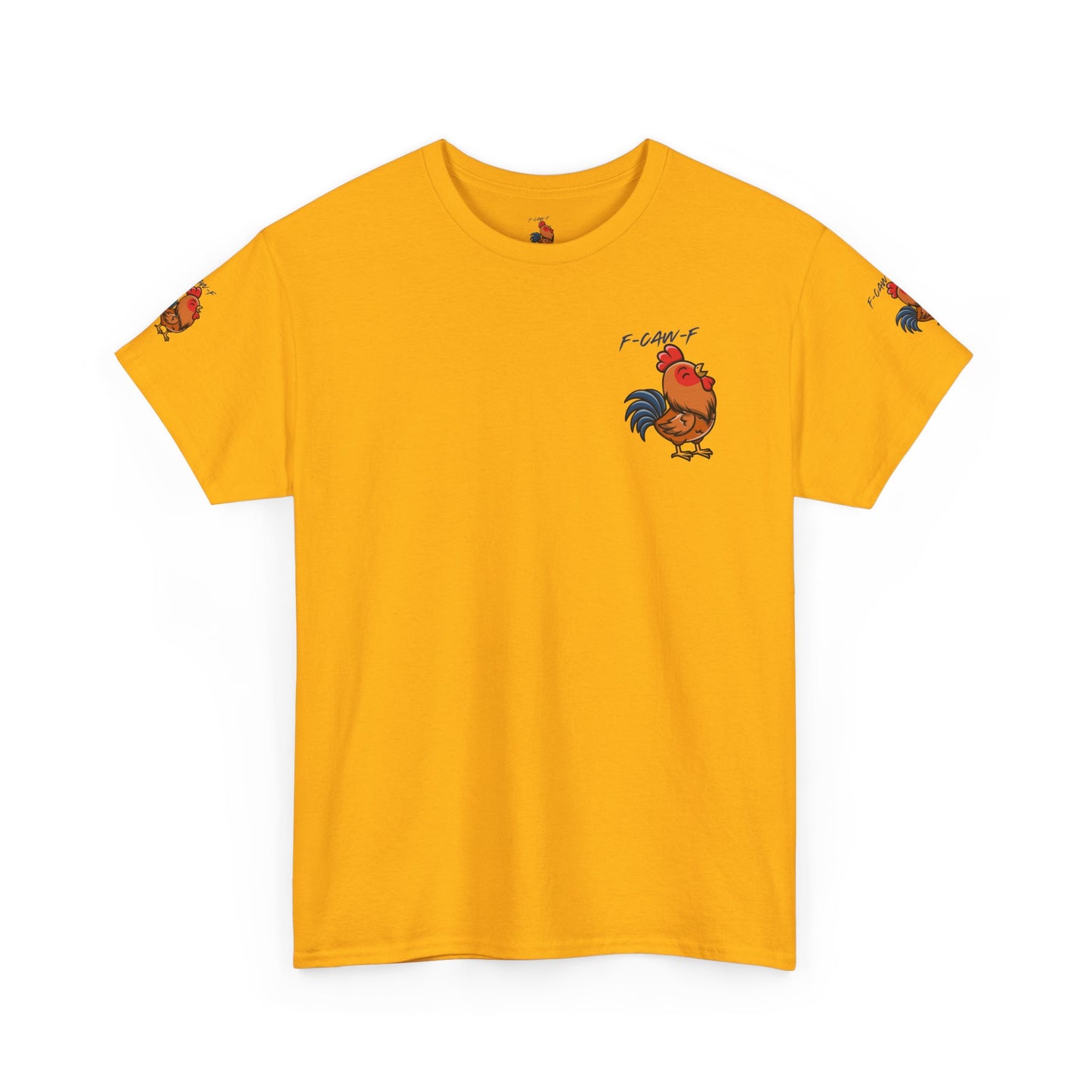 Rooster Graphic Tee — 'F-CAW-F' Funny Farm Animal T-Shirt