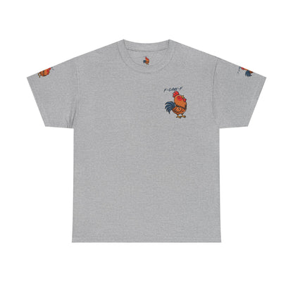 Rooster Graphic Tee — 'F-CAW-F' Funny Farm Animal T-Shirt
