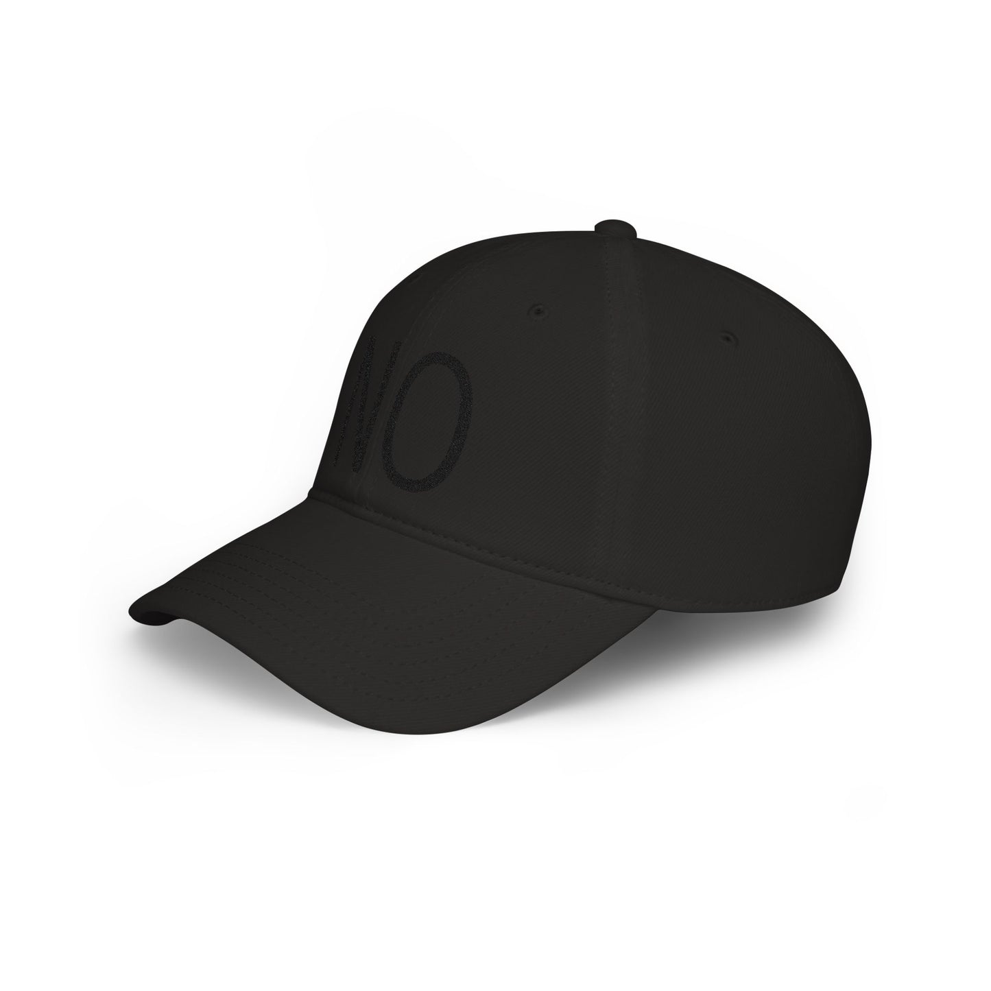 NO Embroidered Cap — Bold Red Low-Profile Baseball Hat