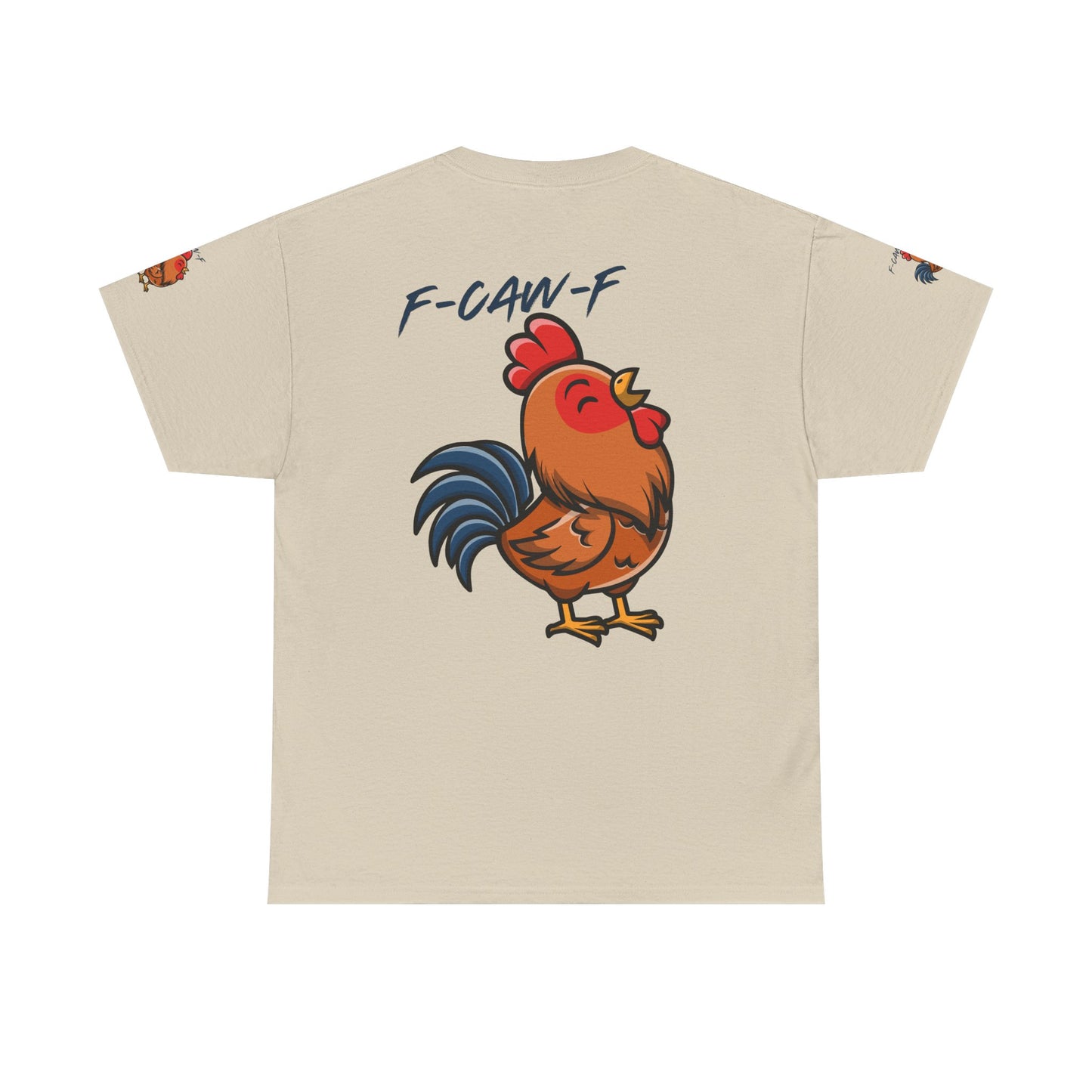 Rooster Graphic Tee — 'F-CAW-F' Funny Farm Animal T-Shirt