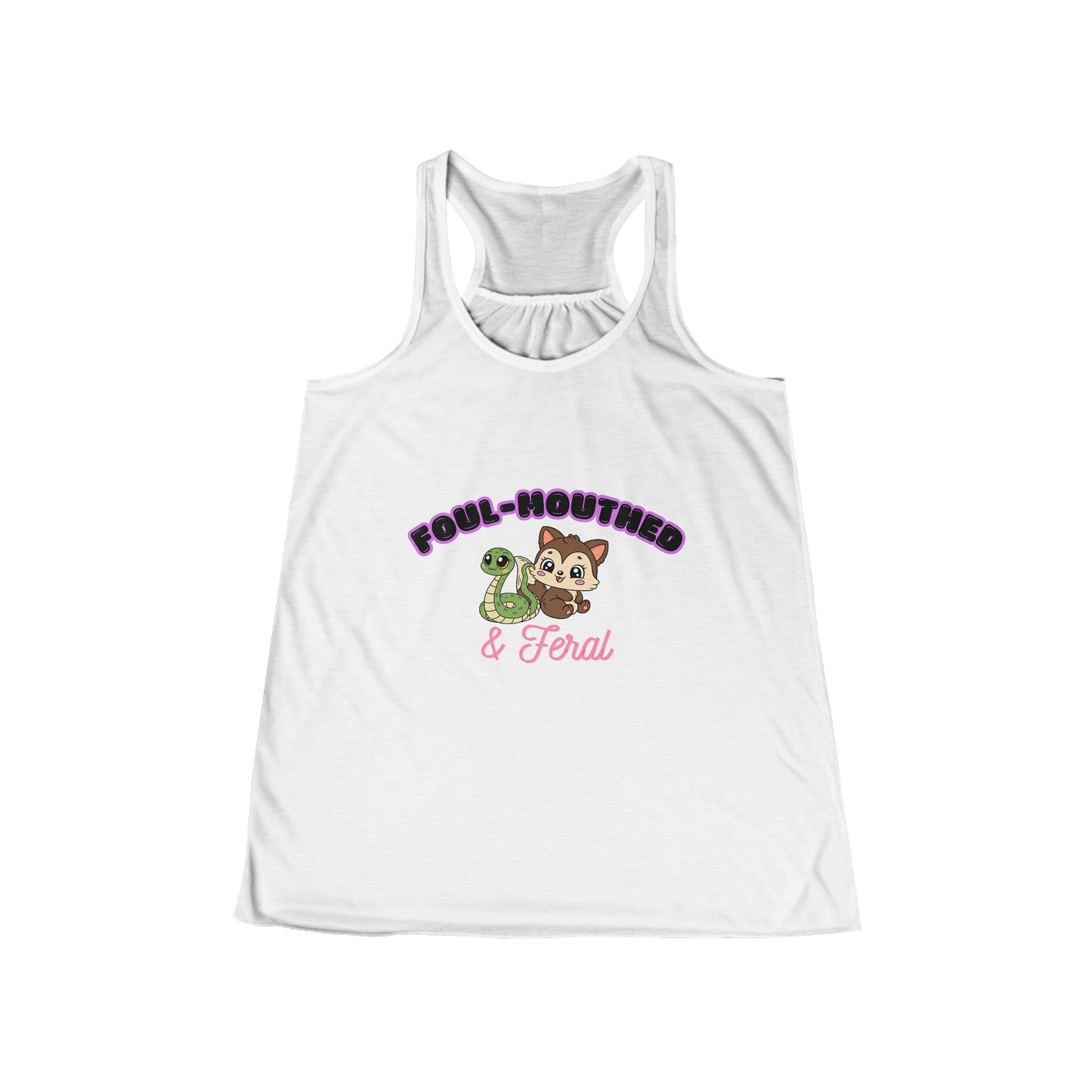 Foul-Mouthed & Feral Cute Animal Racerback Tank