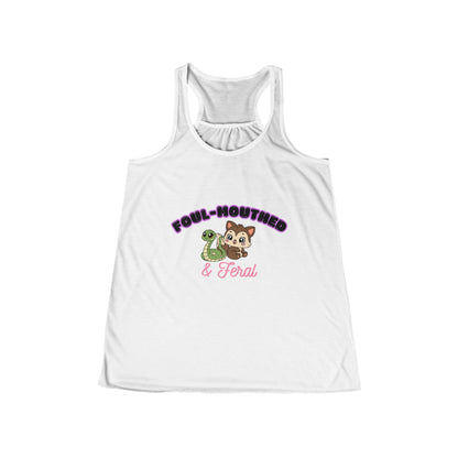 Foul-Mouthed & Feral Cute Animal Racerback Tank