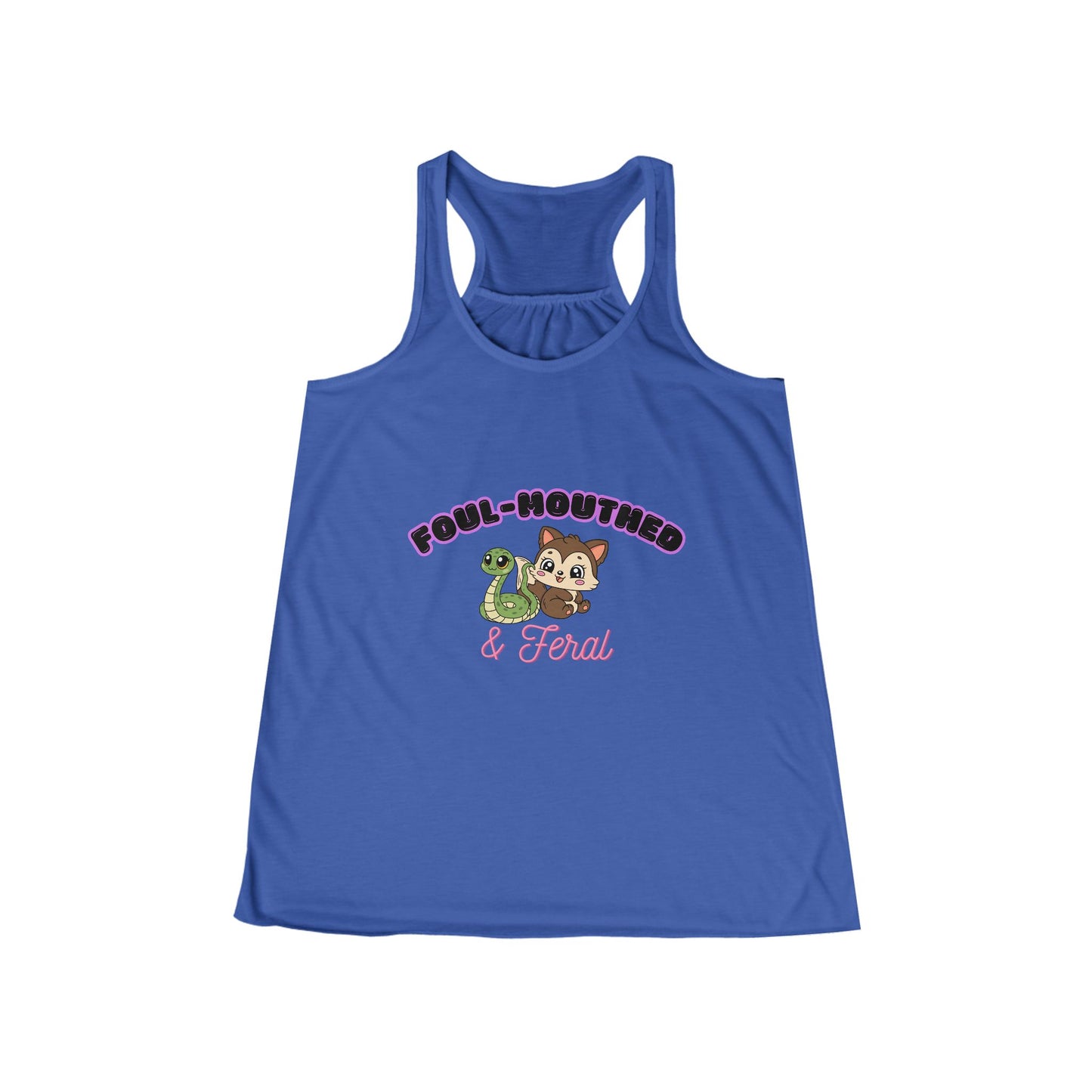 Foul-Mouthed & Feral Cute Animal Racerback Tank