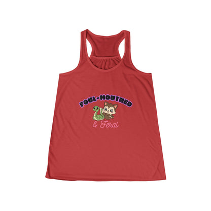 Foul-Mouthed & Feral Cute Animal Racerback Tank