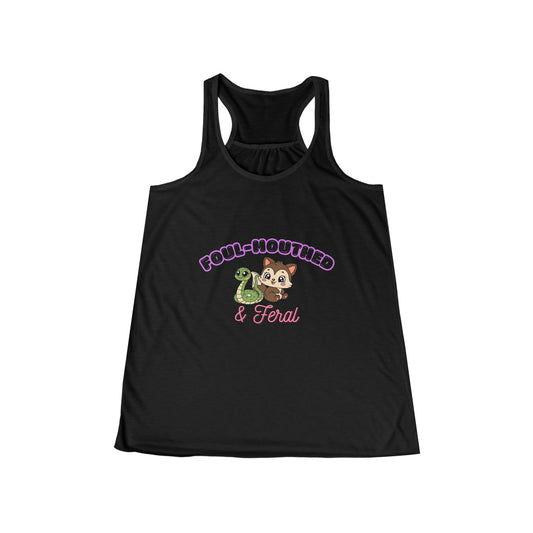 Foul-Mouthed & Feral Cute Animal Racerback Tank