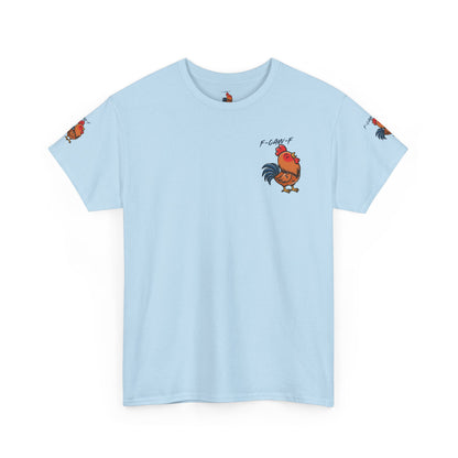 Rooster Graphic Tee — 'F-CAW-F' Funny Farm Animal T-Shirt