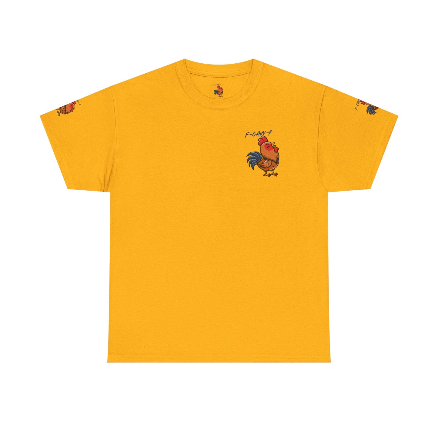 Rooster Graphic Tee — 'F-CAW-F' Funny Farm Animal T-Shirt