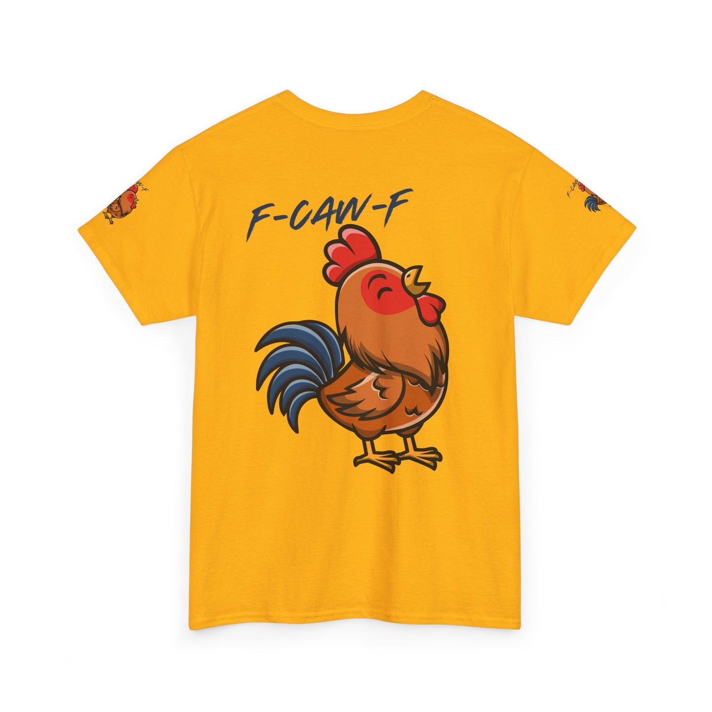 Rooster Graphic Tee — 'F-CAW-F' Funny Farm Animal T-Shirt