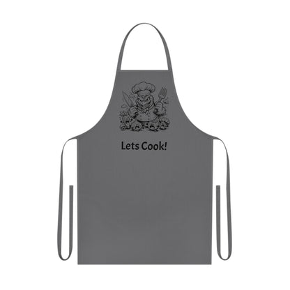 Skull Chef Cotton Apron — Gothic Chef Skull Kitchen Apron