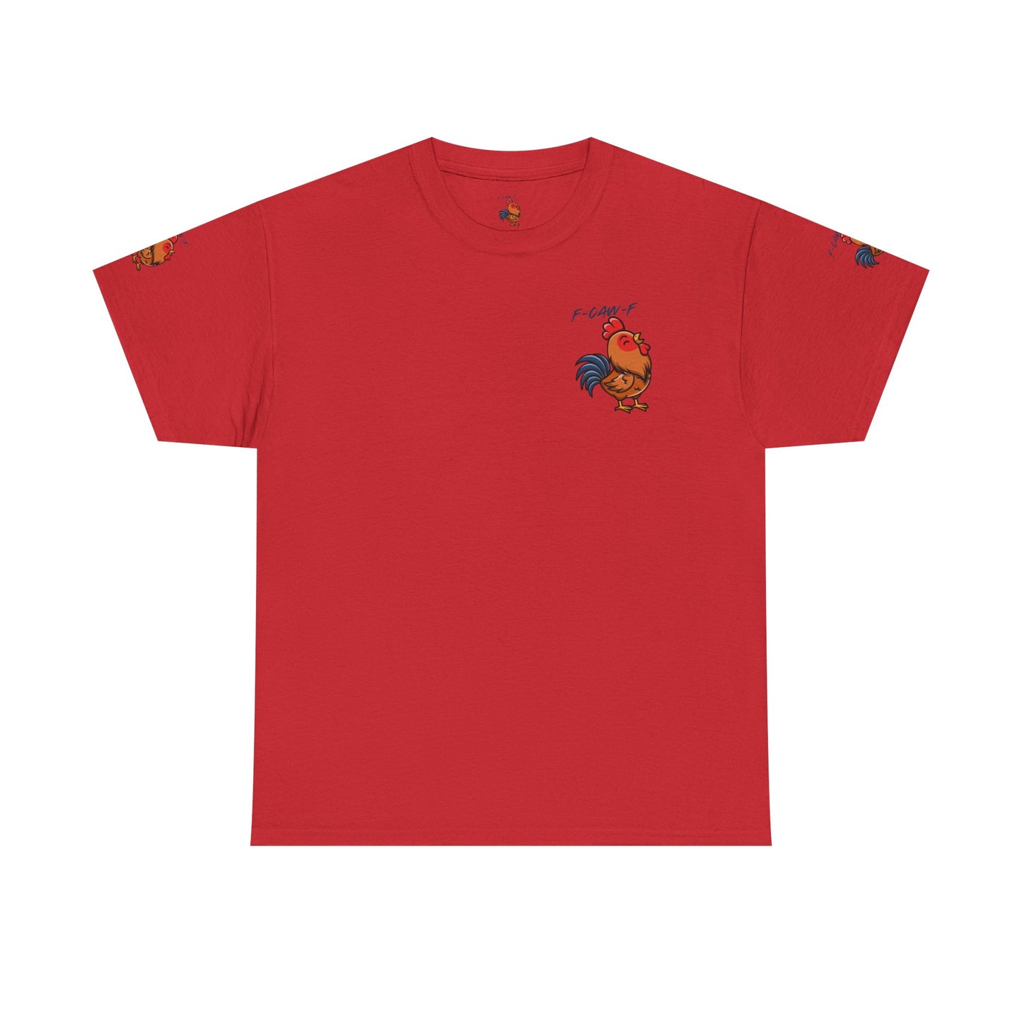Rooster Graphic Tee — 'F-CAW-F' Funny Farm Animal T-Shirt