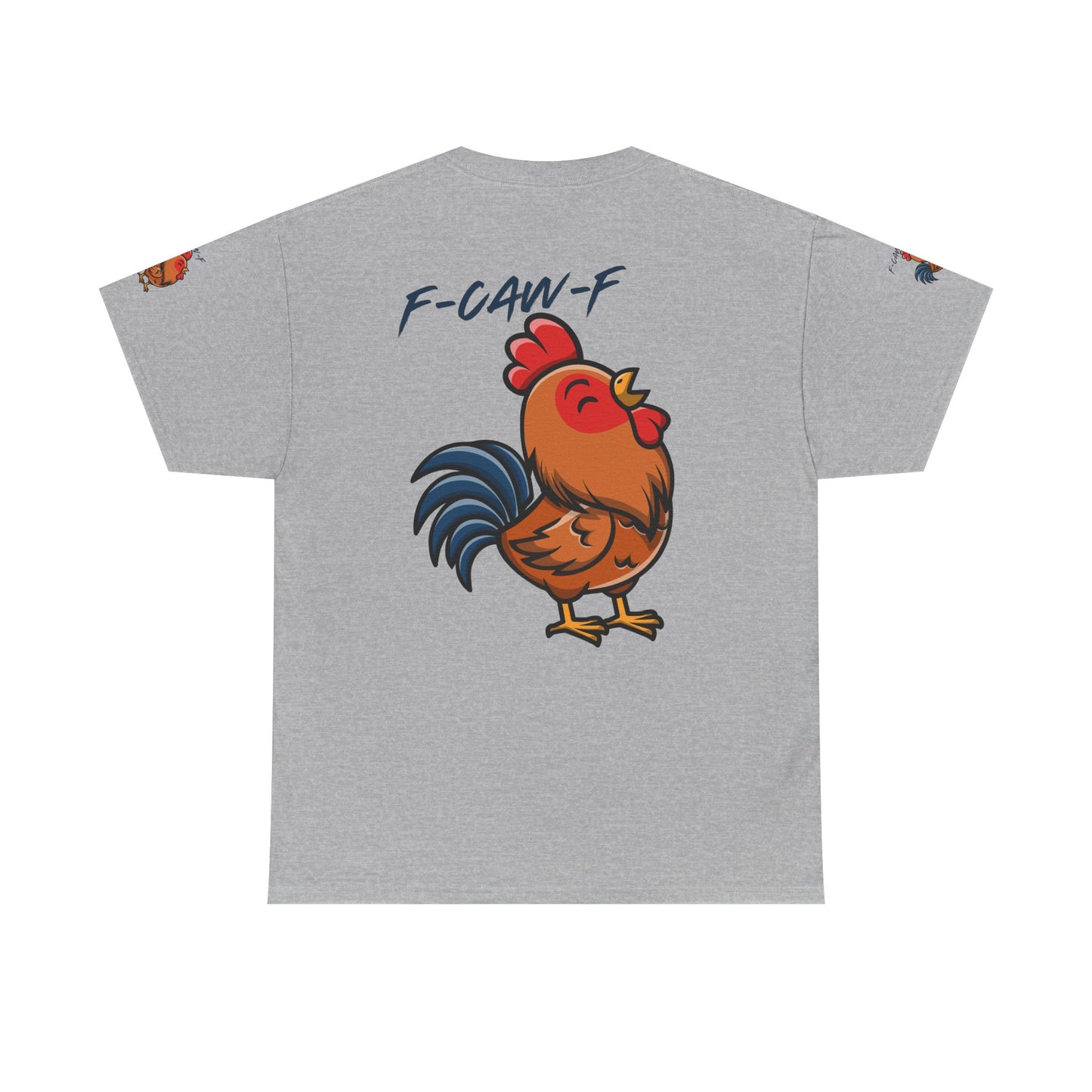 Rooster Graphic Tee — 'F-CAW-F' Funny Farm Animal T-Shirt