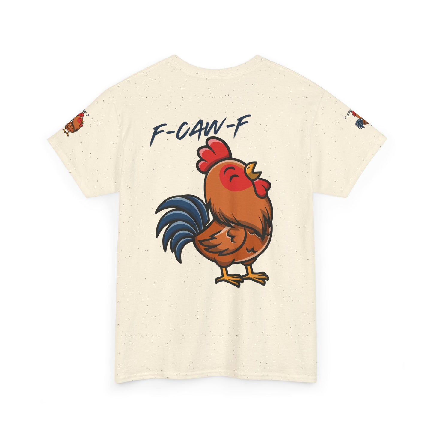 Rooster Graphic Tee — 'F-CAW-F' Funny Farm Animal T-Shirt