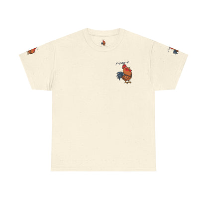 Rooster Graphic Tee — 'F-CAW-F' Funny Farm Animal T-Shirt