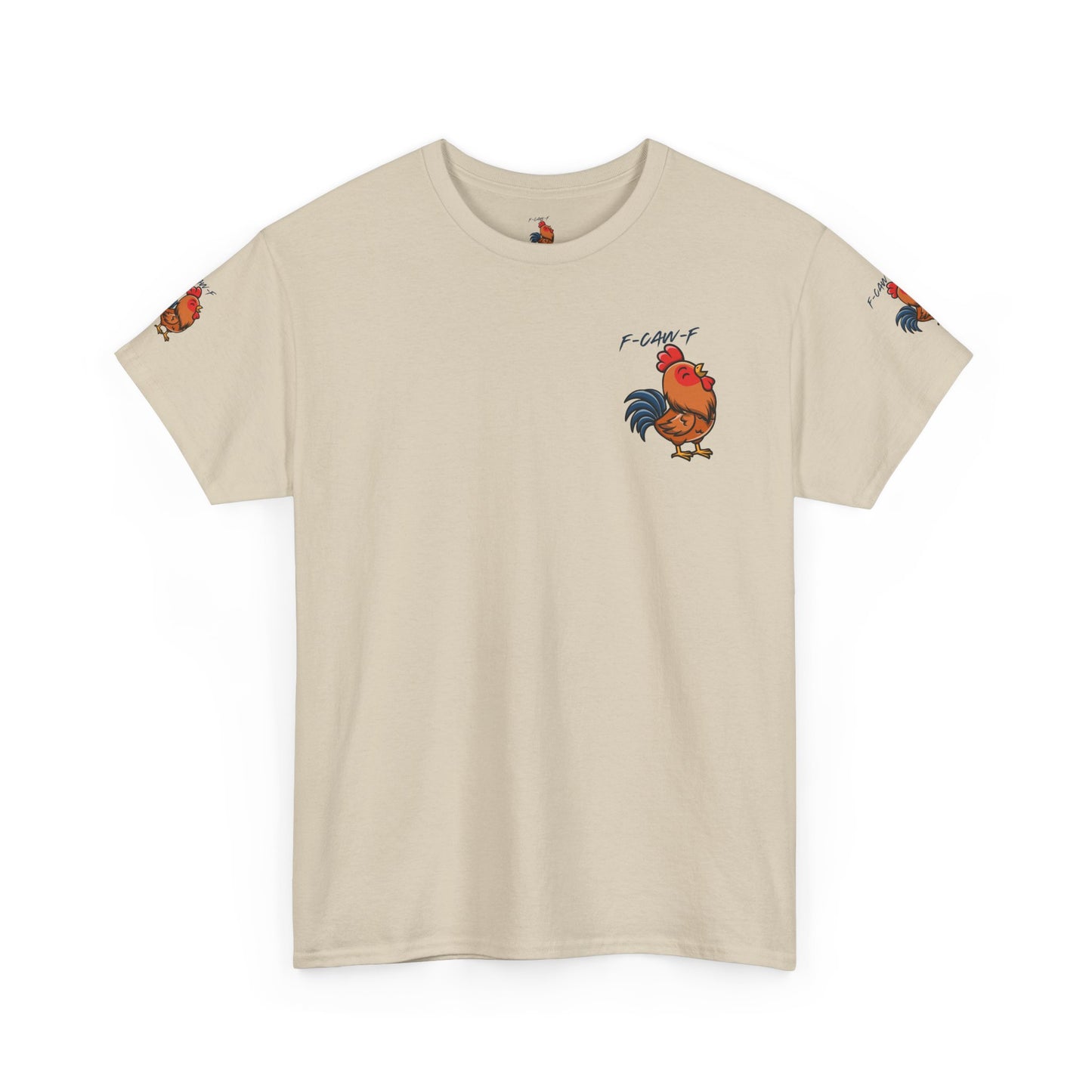 Rooster Graphic Tee — 'F-CAW-F' Funny Farm Animal T-Shirt