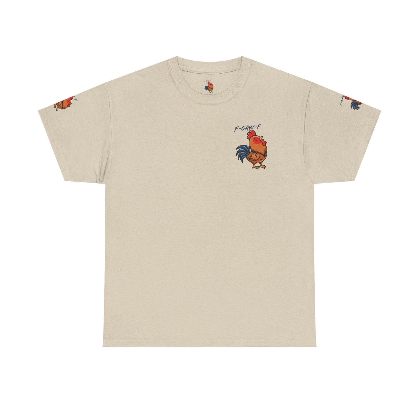 Rooster Graphic Tee — 'F-CAW-F' Funny Farm Animal T-Shirt
