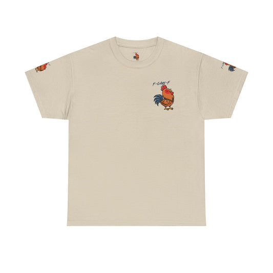 Rooster Graphic Tee — 'F-CAW-F' Funny Farm Animal T-Shirt