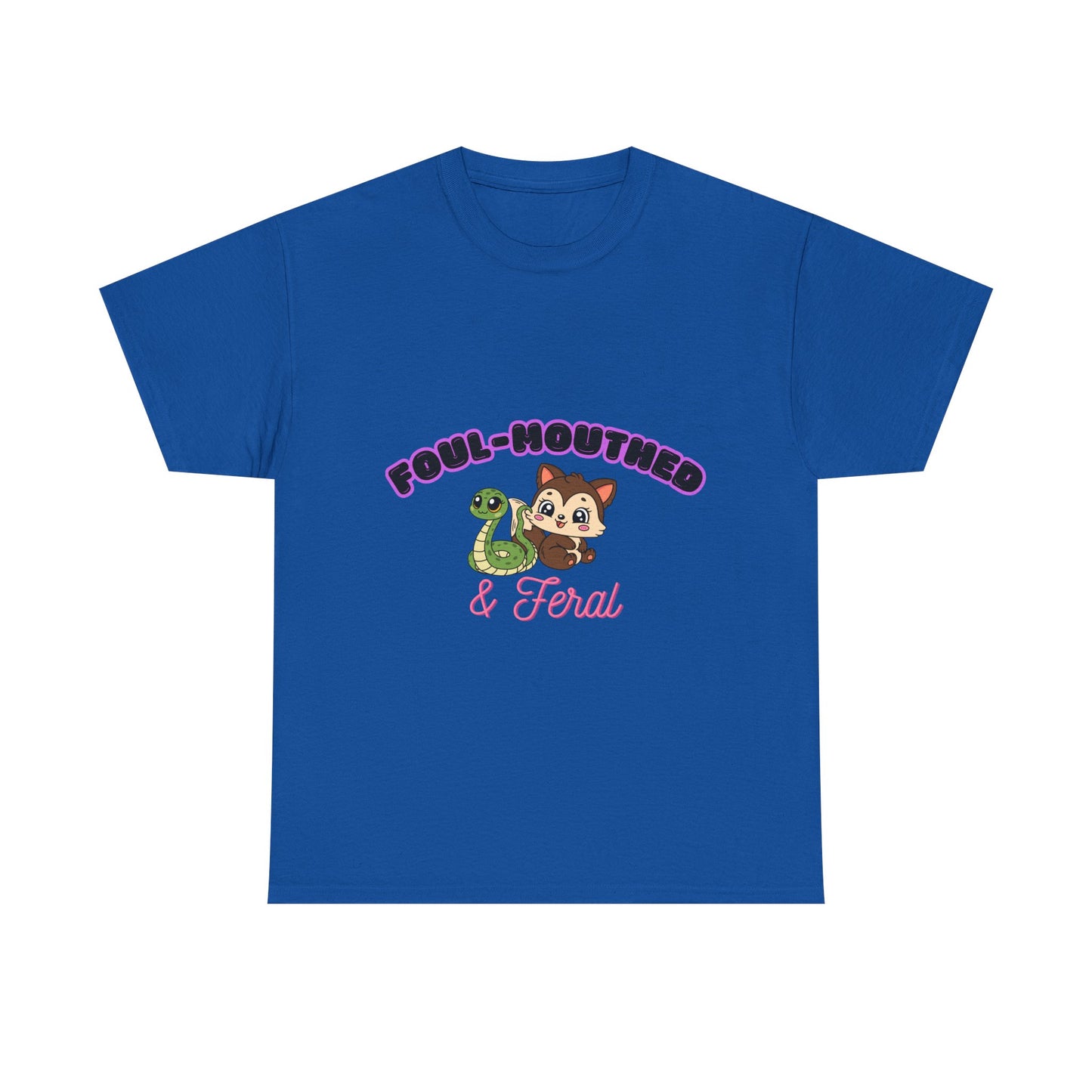 Foul-Mouthed & Feral Tee — Cute Snarky Cat Graphic T-Shirt