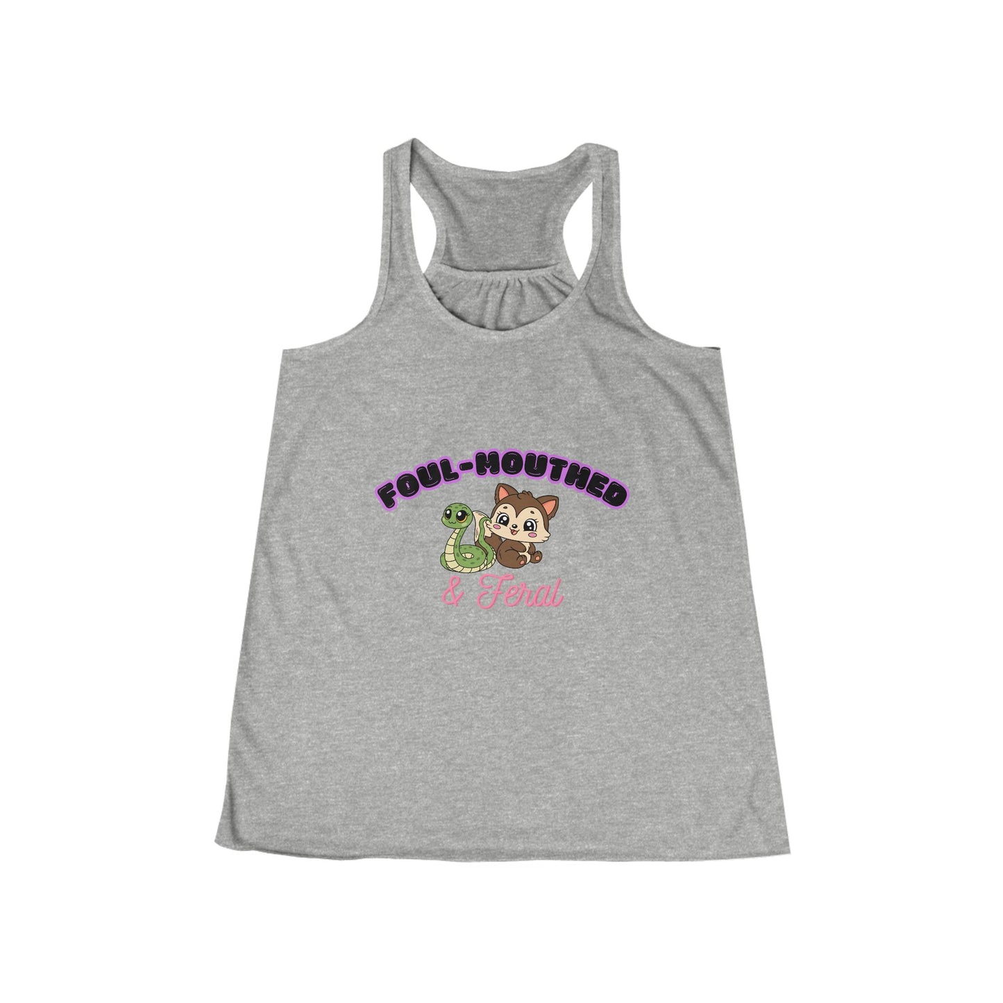 Foul-Mouthed & Feral Cute Animal Racerback Tank