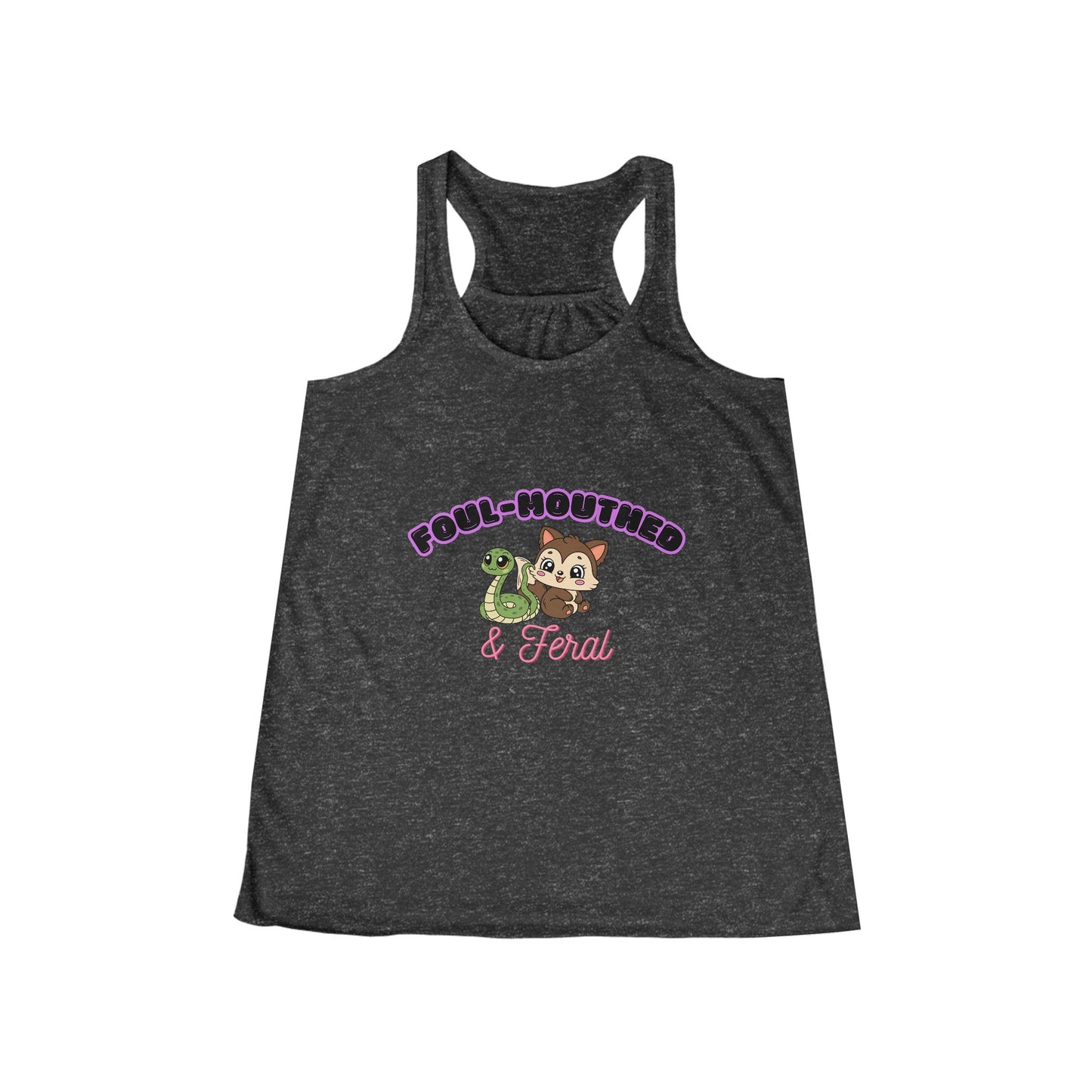Foul-Mouthed & Feral Cute Animal Racerback Tank