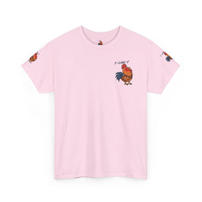 Rooster Graphic Tee — 'F-CAW-F' Funny Farm Animal T-Shirt