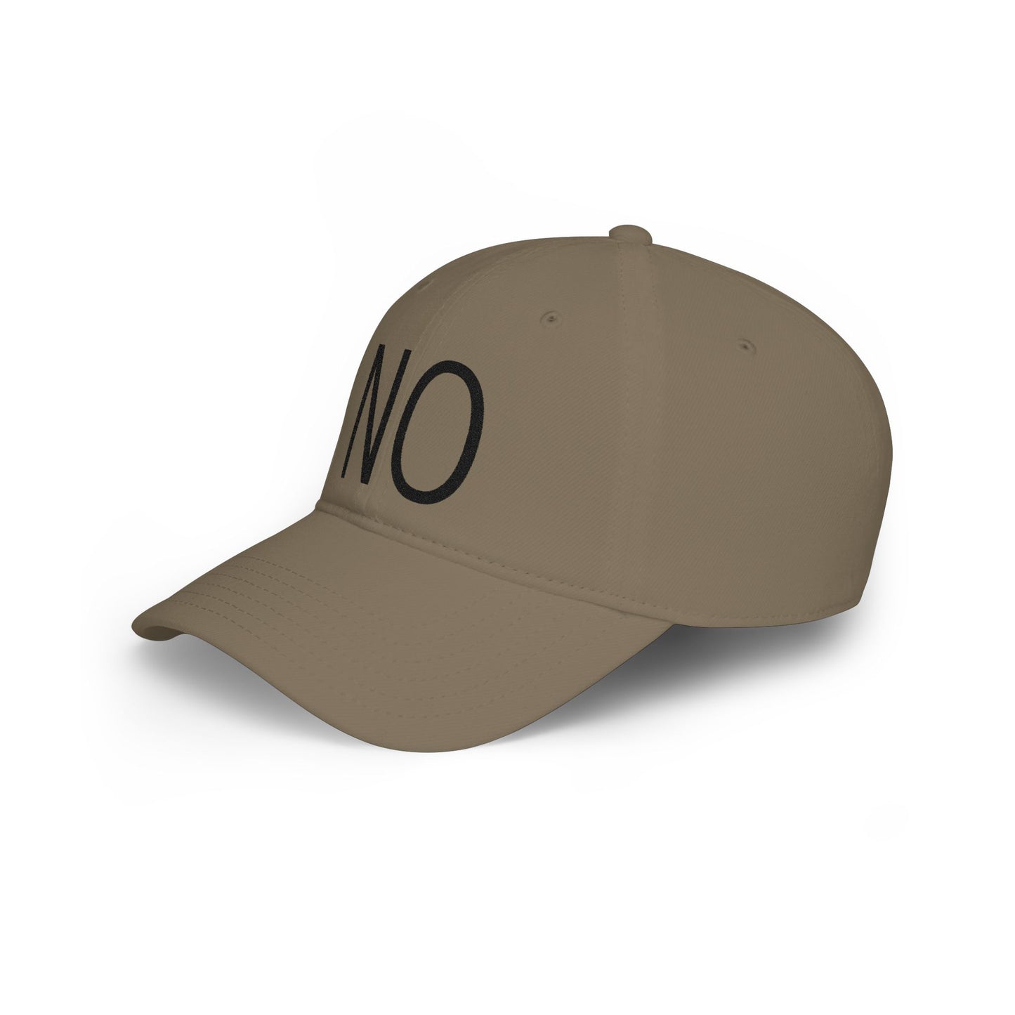 NO Embroidered Cap — Bold Red Low-Profile Baseball Hat