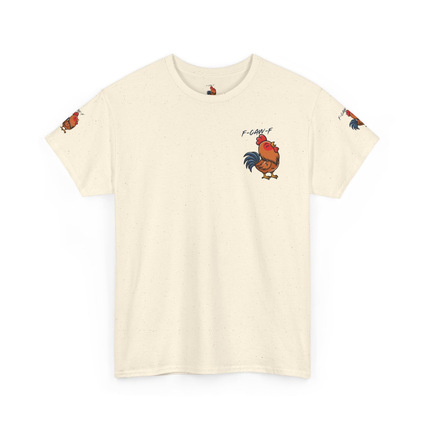 Rooster Graphic Tee — 'F-CAW-F' Funny Farm Animal T-Shirt
