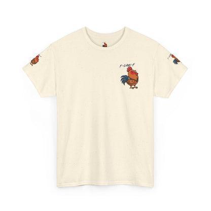 Rooster Graphic Tee — 'F-CAW-F' Funny Farm Animal T-Shirt