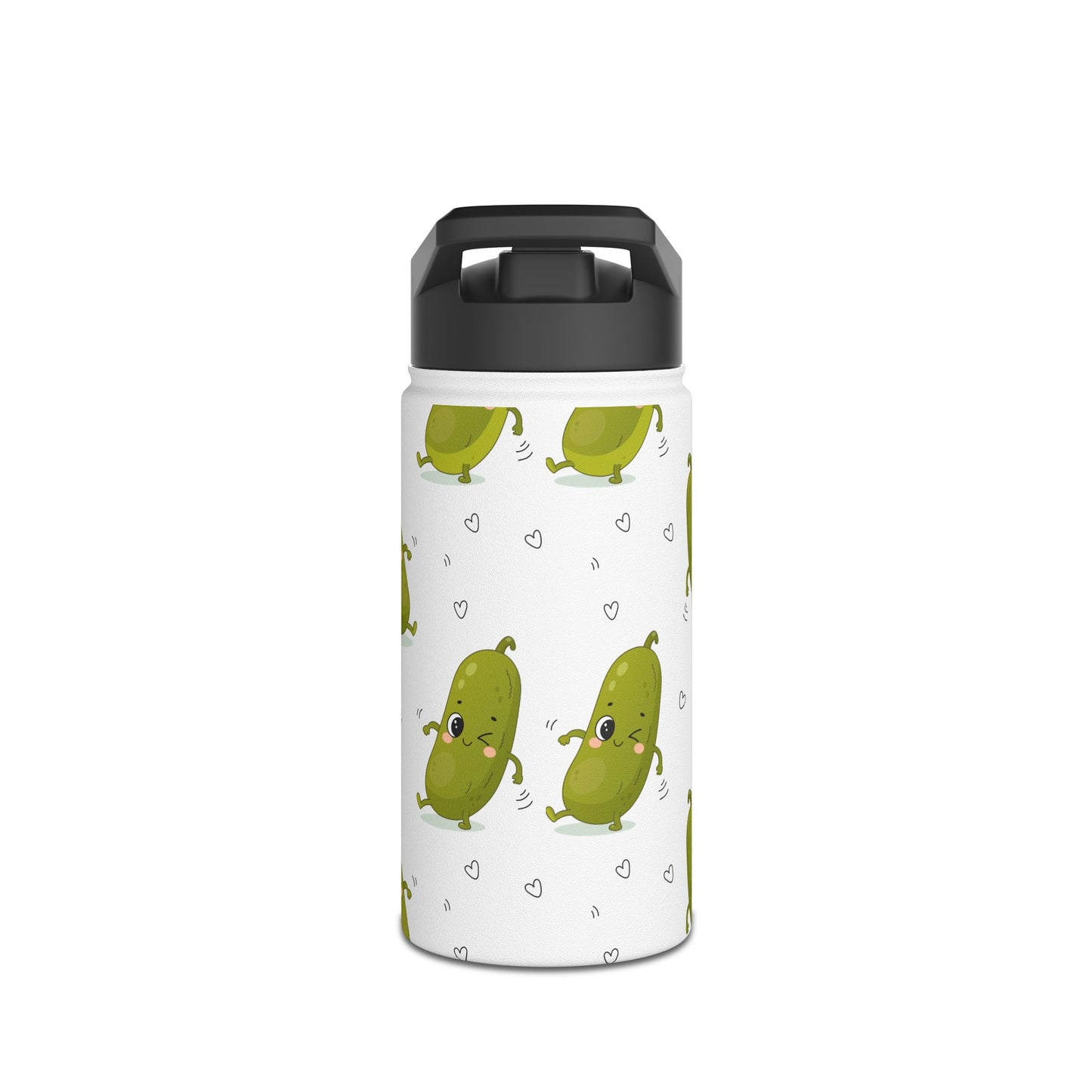 Stainless Steel Water Bottle — “Alright I’m Done Dill-ing With You Bitches” Cute Dancing Pickle Design