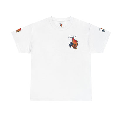 Rooster Graphic Tee — 'F-CAW-F' Funny Farm Animal T-Shirt