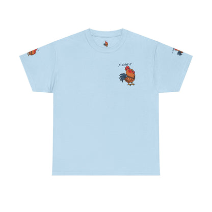 Rooster Graphic Tee — 'F-CAW-F' Funny Farm Animal T-Shirt