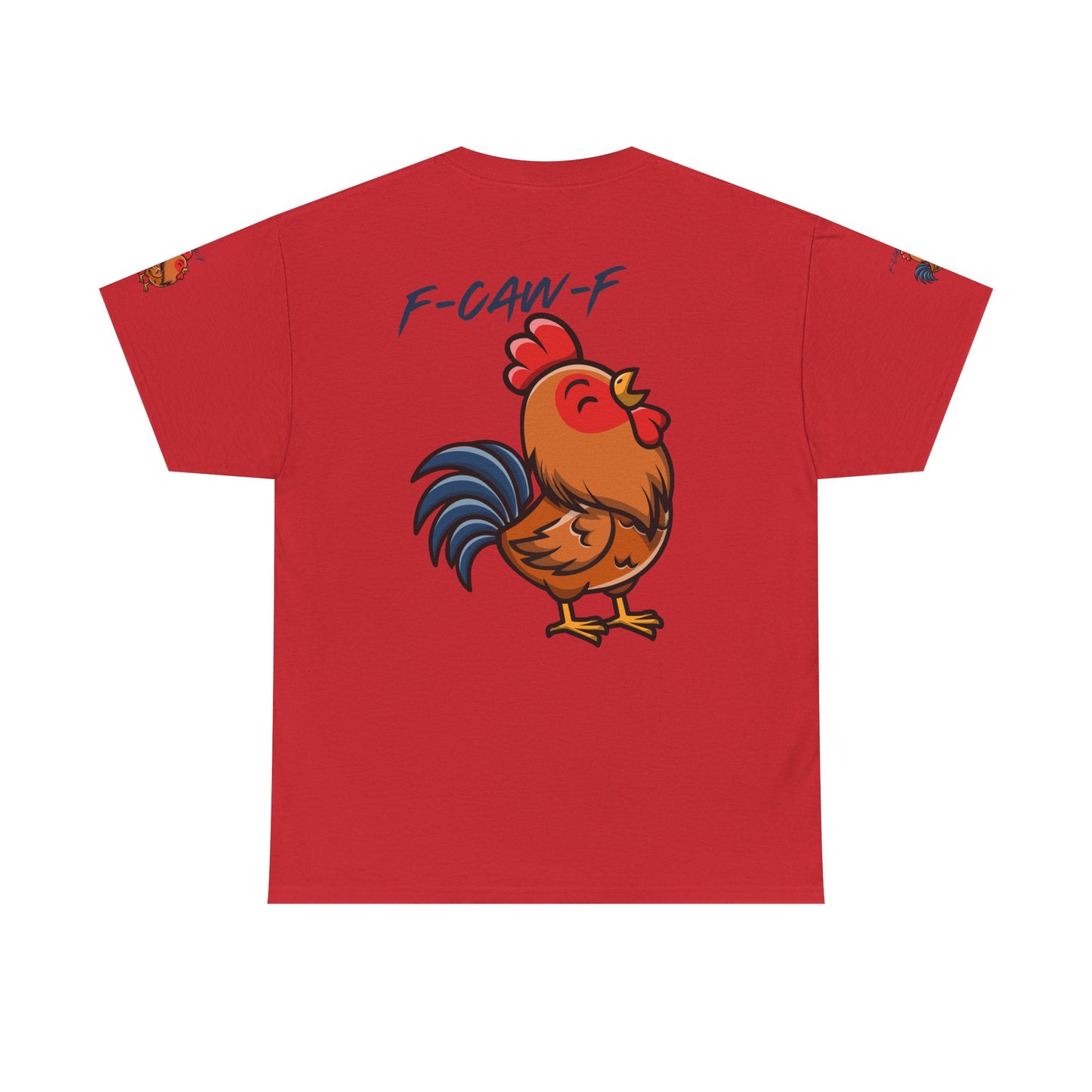 Rooster Graphic Tee — 'F-CAW-F' Funny Farm Animal T-Shirt