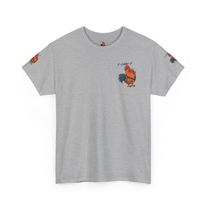 Rooster Graphic Tee — 'F-CAW-F' Funny Farm Animal T-Shirt