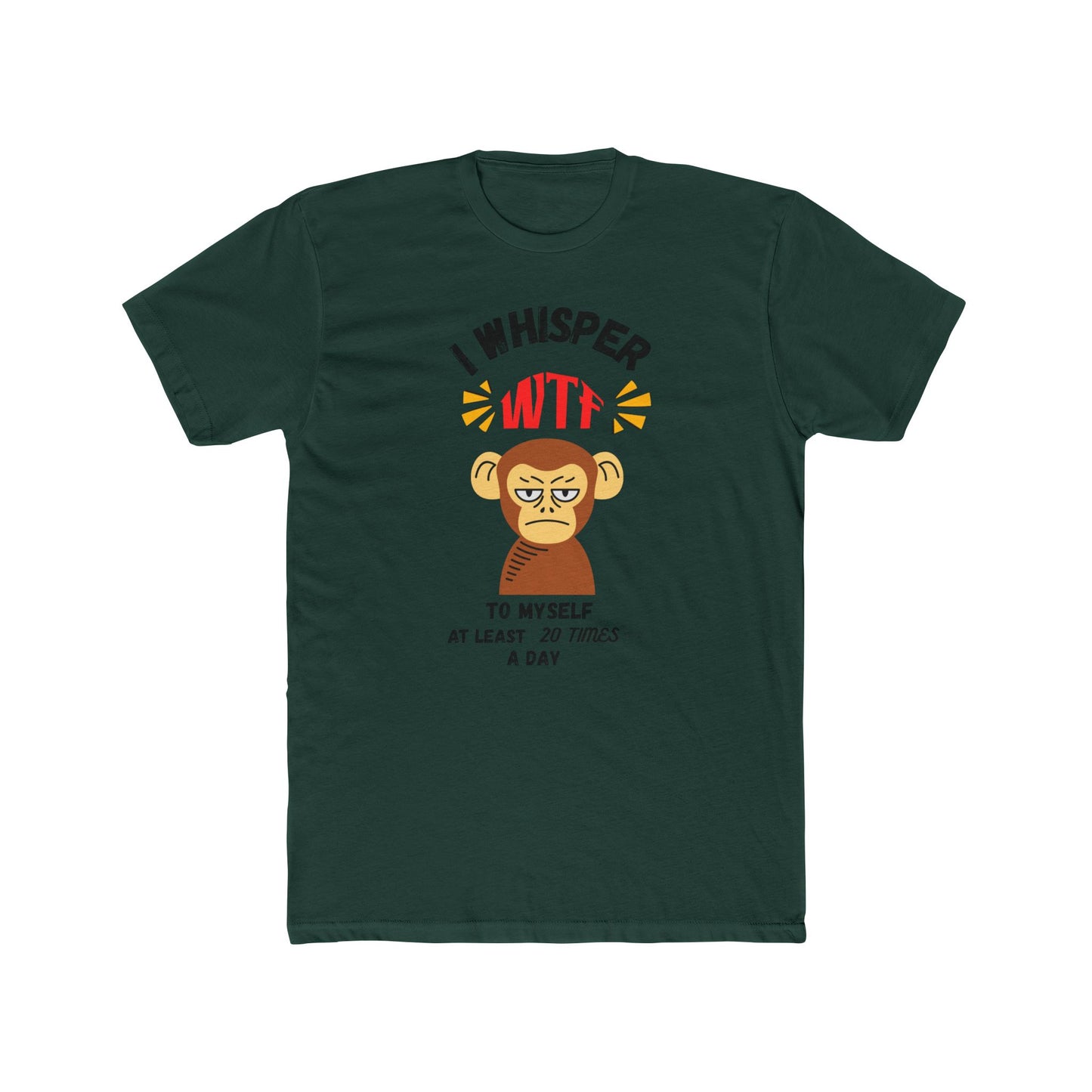 WTF Whisper Monkey T-Shirt — Funny Graphic Tee (“I Whisper WTF to Myself…”)